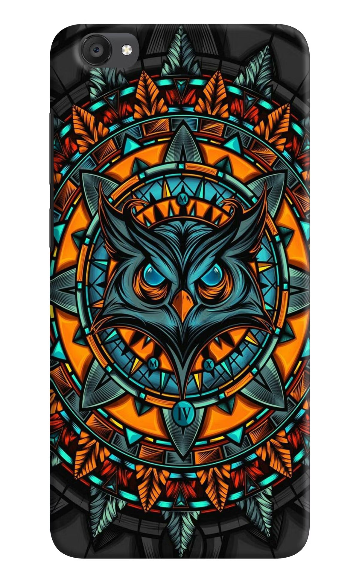 Angry Owl Art Vivo Y55s Hard Case Back Cover by Casekaro