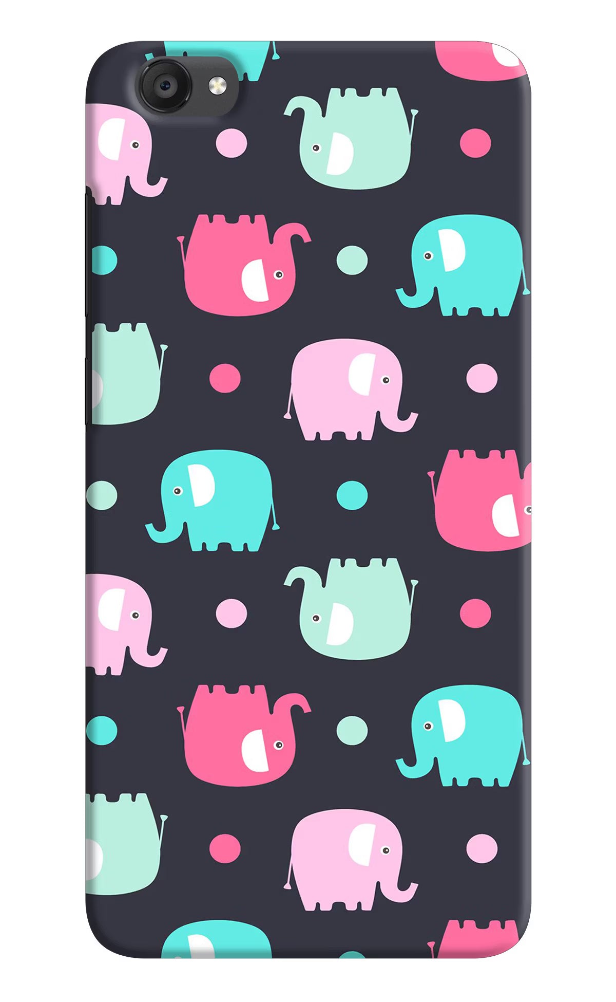 Elephants Vivo Y55s Hard Case Back Cover by Casekaro