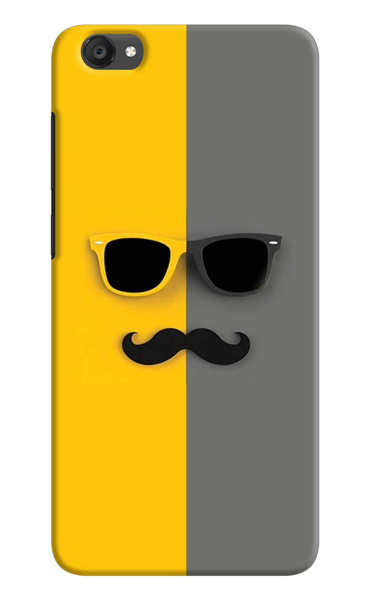 Sunglasses with Mustache Vivo Y55s Hard Case Back Cover by Casekaro