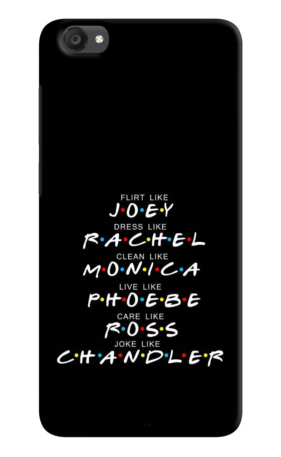 FRIENDS Character Vivo Y55s Back Cover, Hard case
