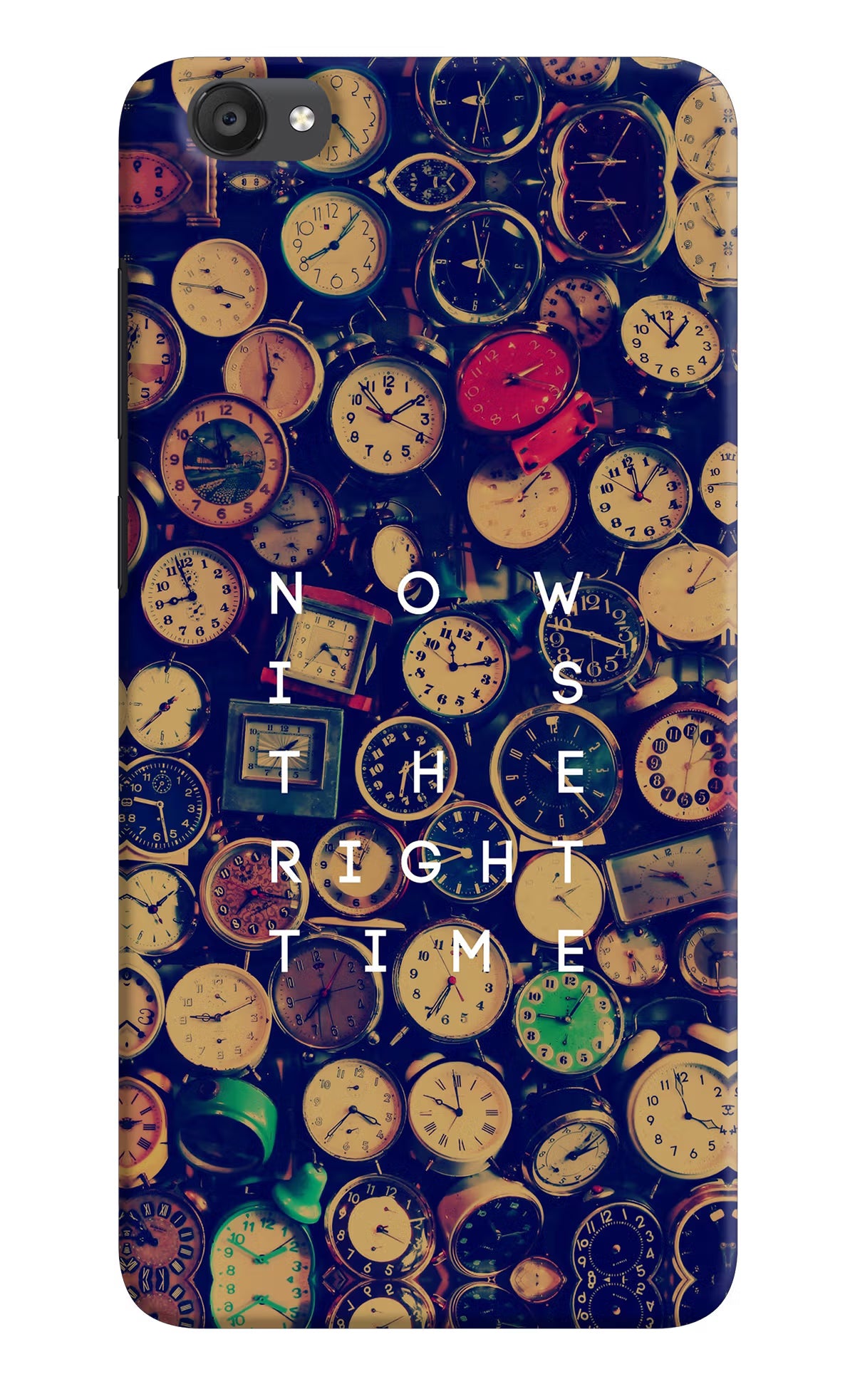 Now is the Right Time Quote Vivo Y55s Hard Case Back Cover by Casekaro