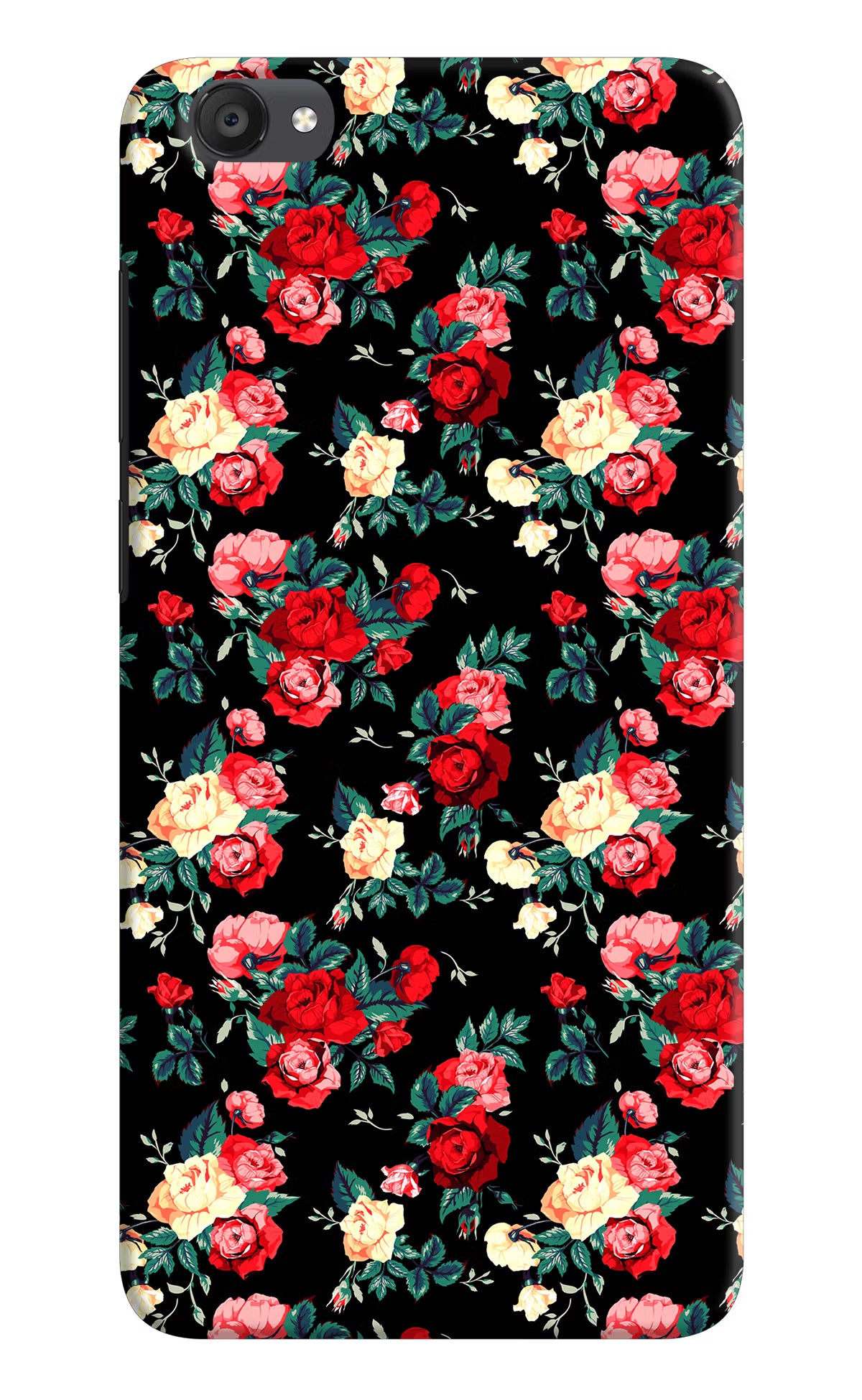 Rose Pattern Vivo Y55s Hard Case Back Cover by Casekaro