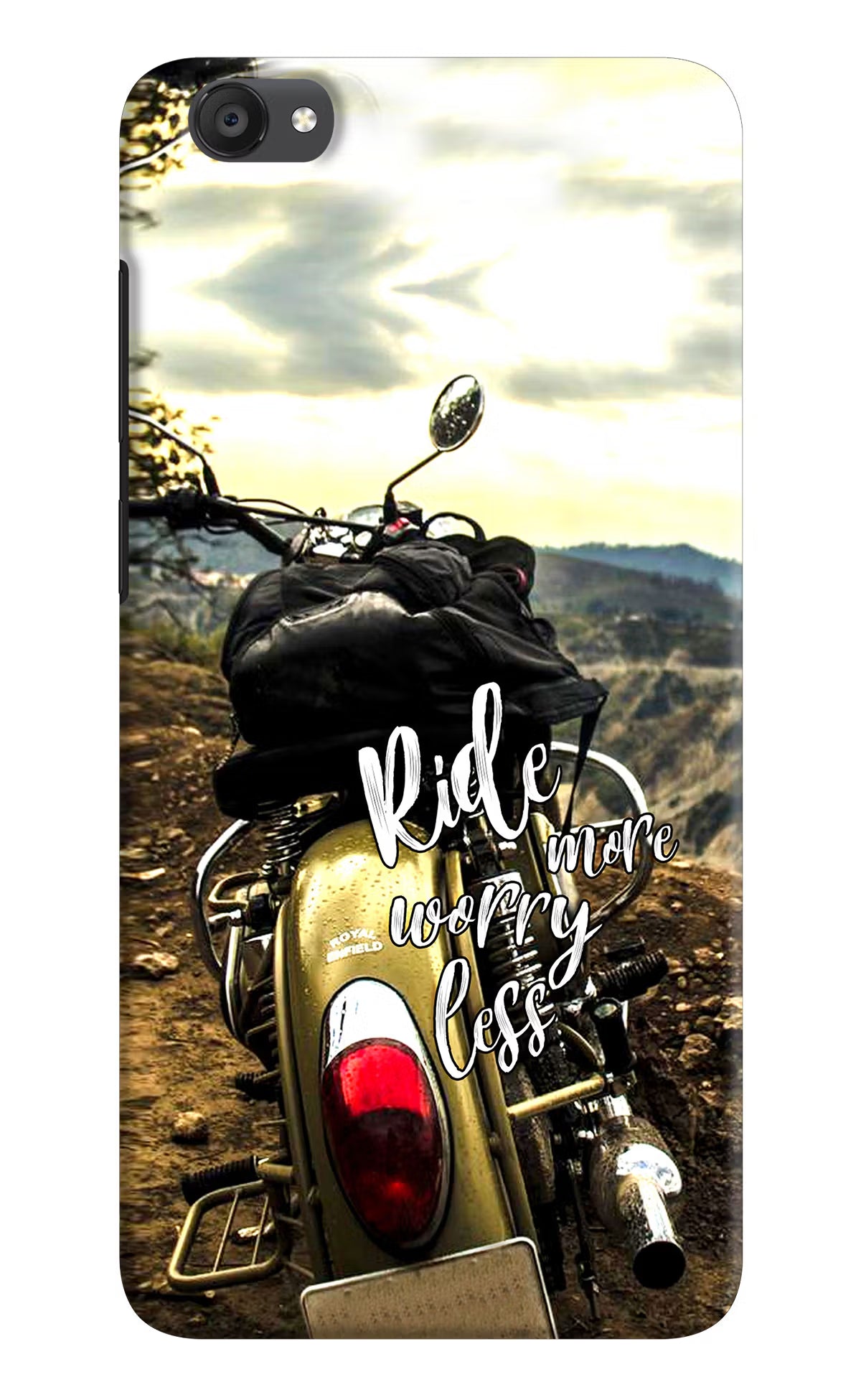 Ride More Worry Less Vivo Y55s Hard Case Back Cover by Casekaro