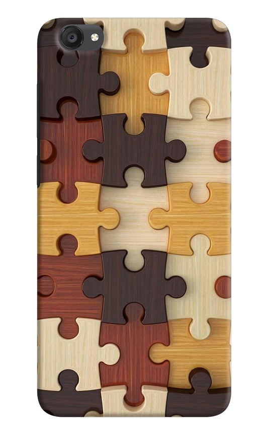 Wooden Puzzle Vivo Y55s Hard Case Back Cover by Casekaro