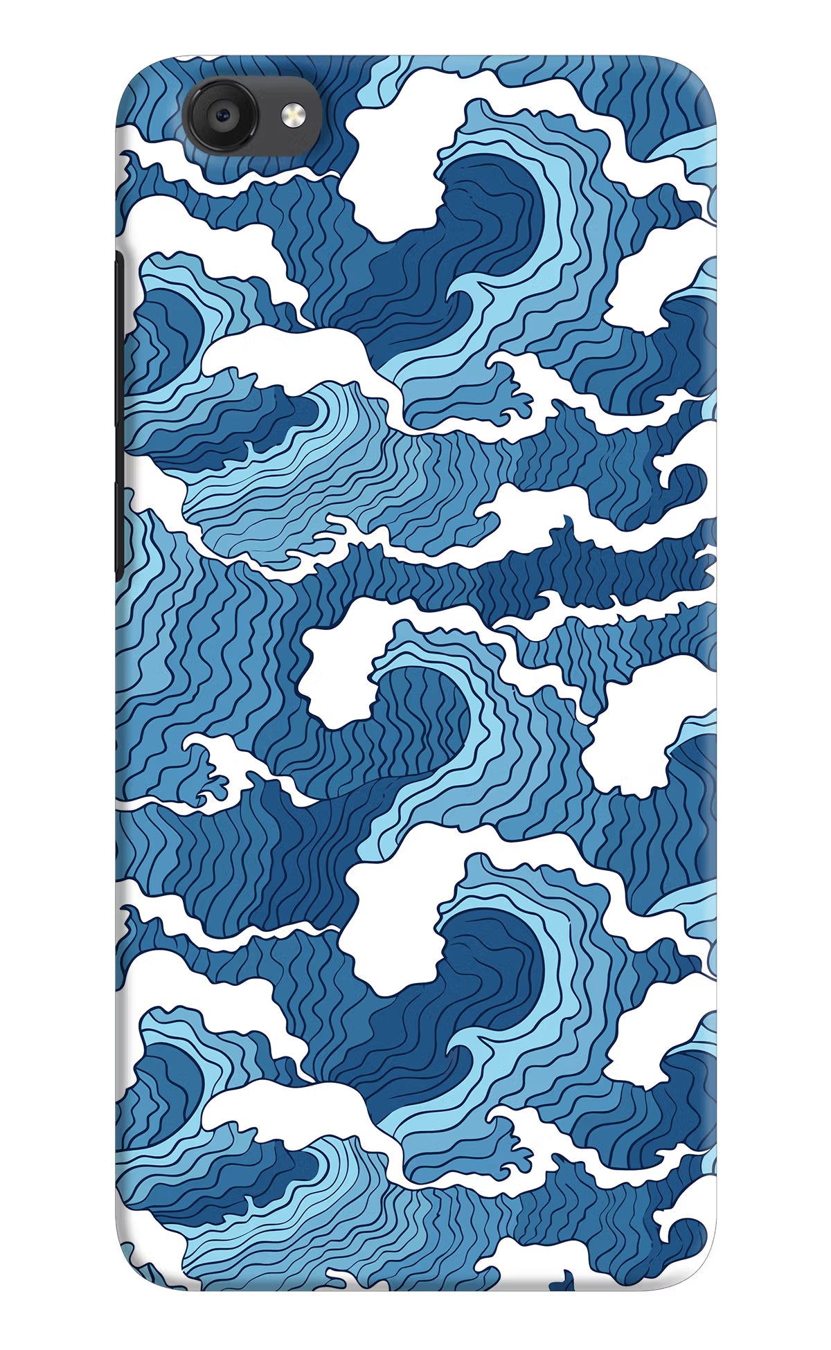 Blue Waves Vivo Y55s Hard Case Back Cover by Casekaro