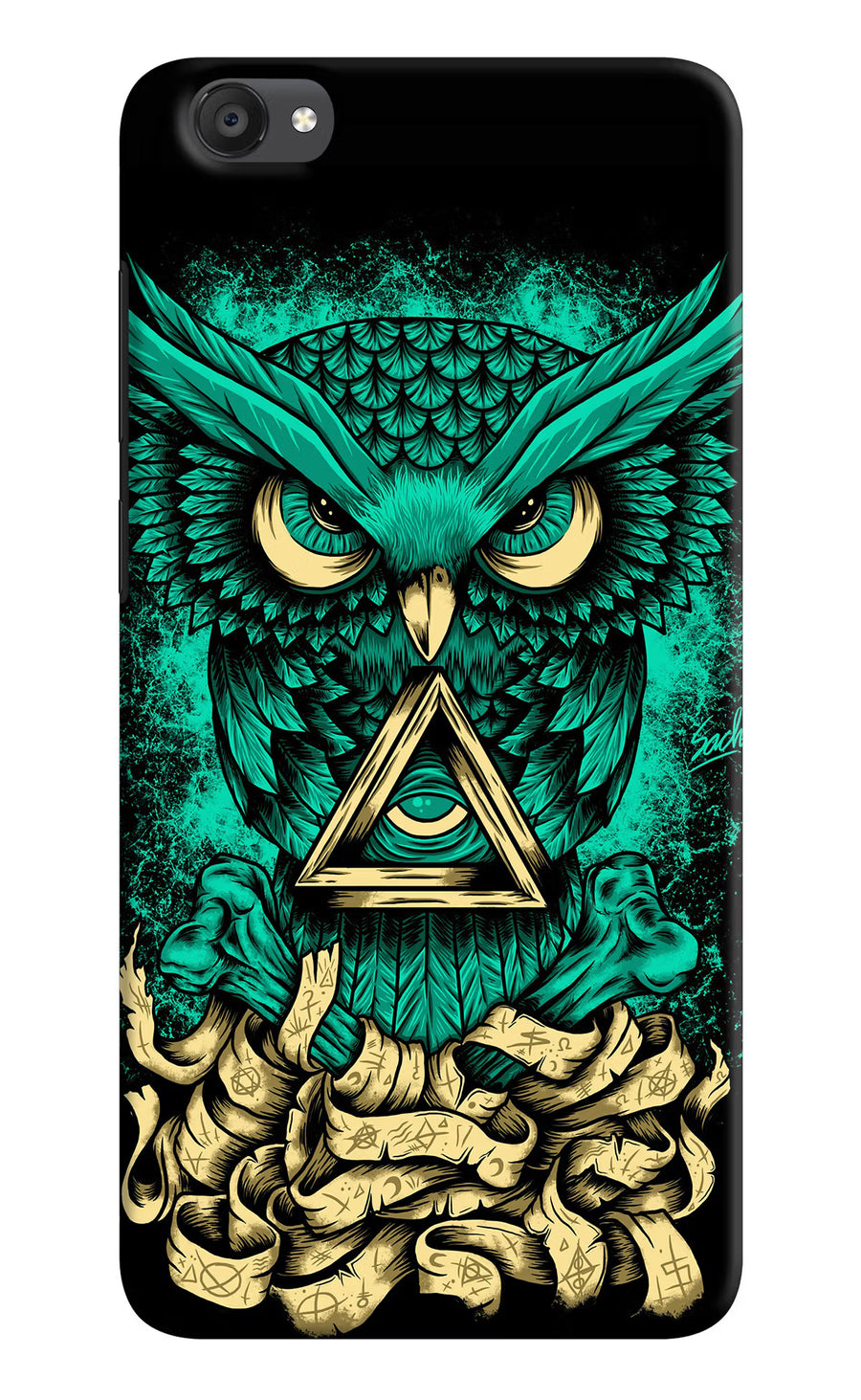 Green Owl Vivo Y55s Back Cover, Hard case