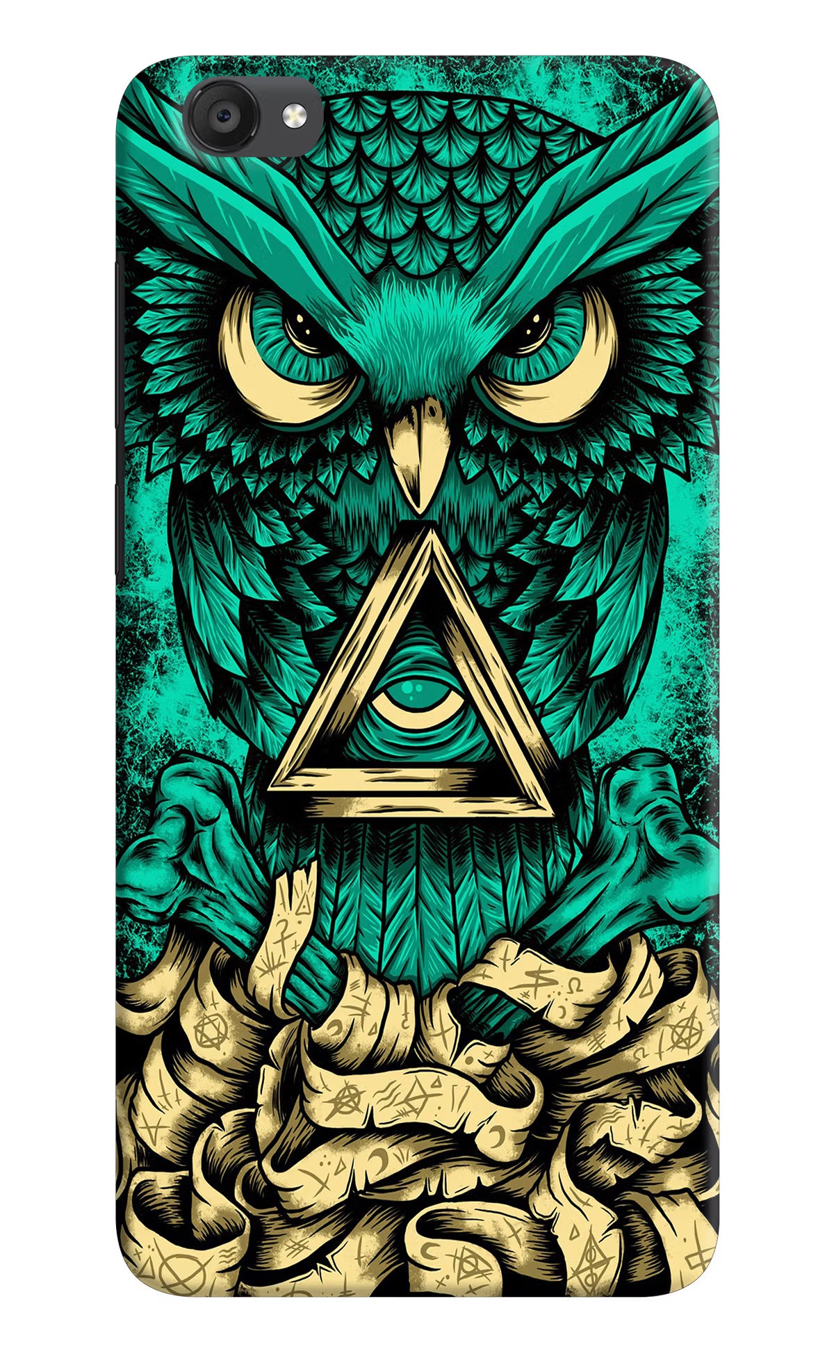 Green Owl Vivo Y55s Hard Case Back Cover by Casekaro