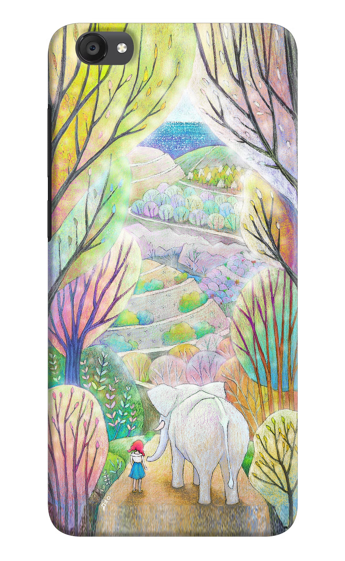 Nature Painting Vivo Y55s Hard Case Back Cover by Casekaro