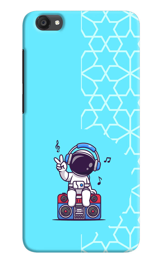 Cute Astronaut Chilling Vivo Y55s Hard Case Back Cover by Casekaro