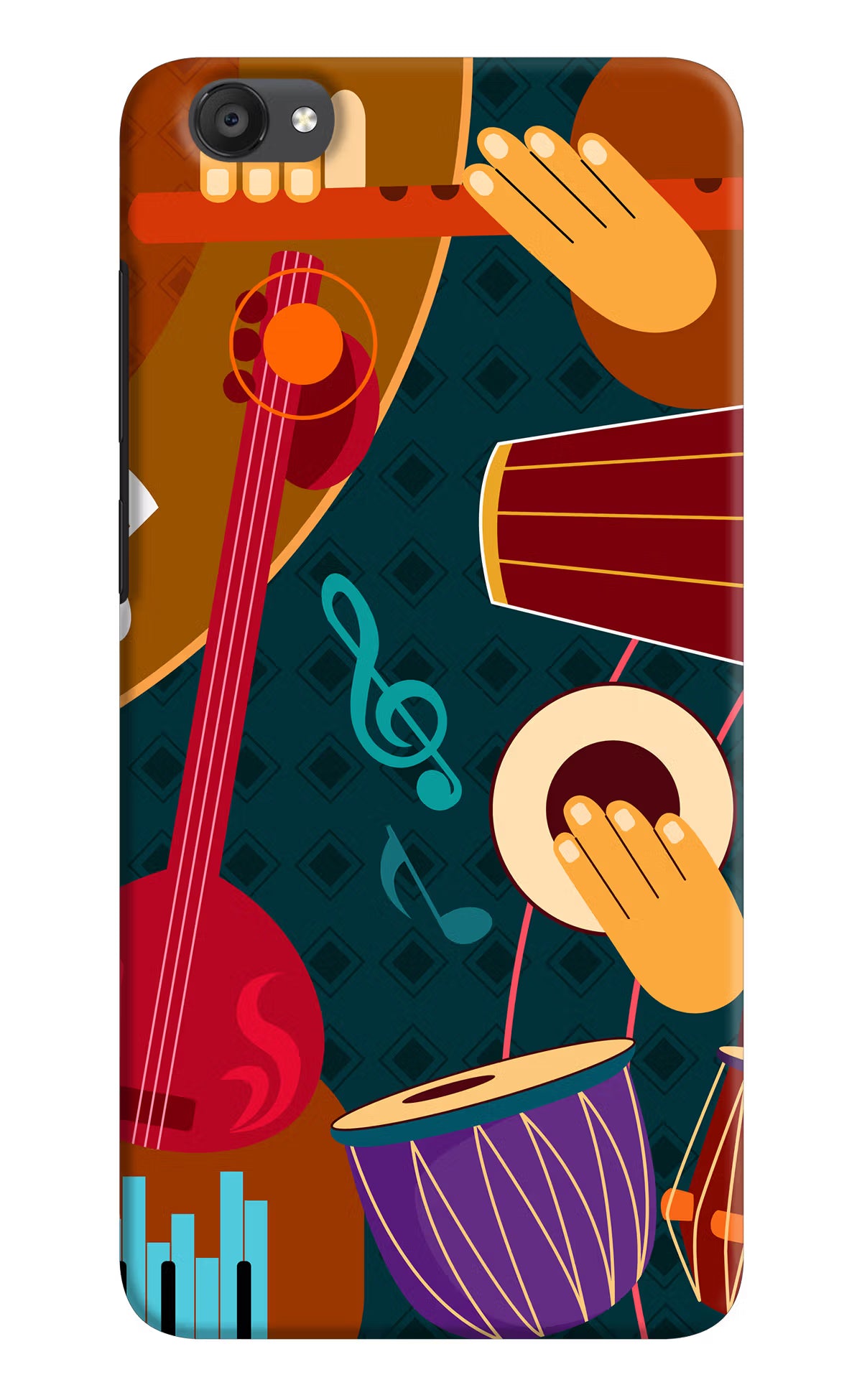Music Instrument Vivo Y55s Hard Case Back Cover by Casekaro