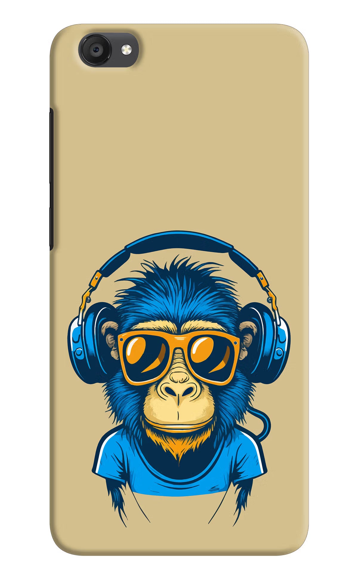 Monkey Headphone Vivo Y55s Hard Case Back Cover by Casekaro