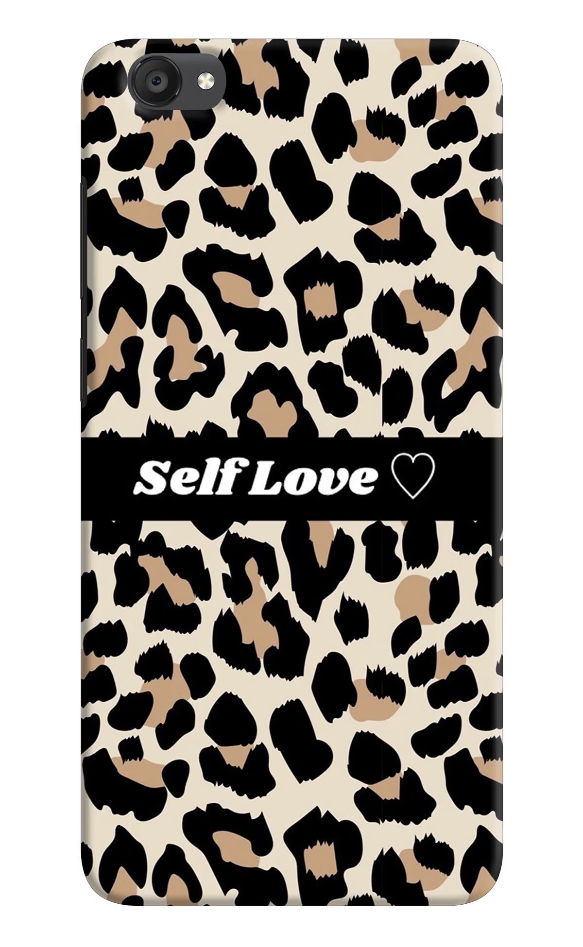Leopard Print Self Love Vivo Y55s Hard Case Back Cover by Casekaro