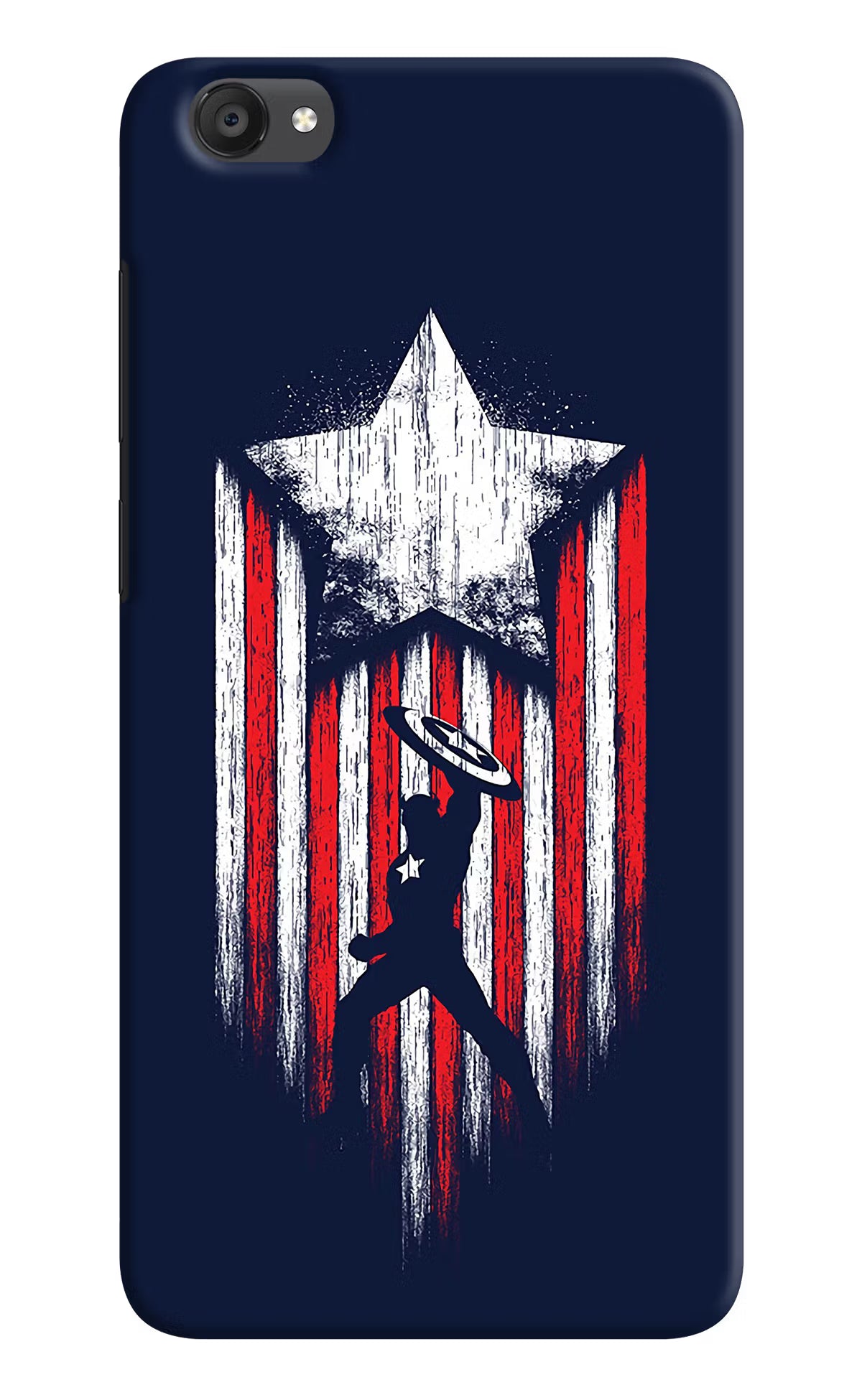 Captain America Marvel Art Vivo Y55s Hard Case Back Cover by Casekaro