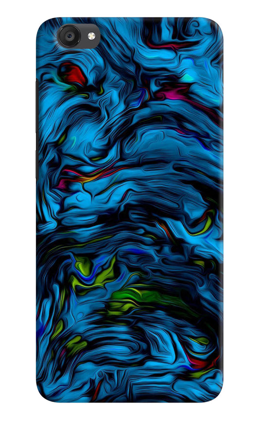 Dark Blue Abstract Vivo Y55s Hard Case Back Cover by Casekaro