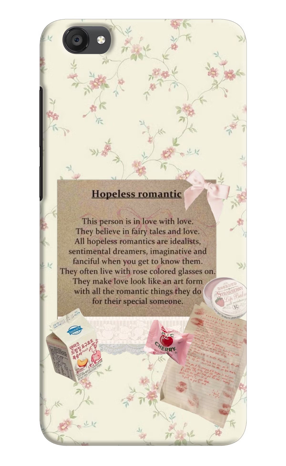Hopeless Romantic Vivo Y55s Hard Case Back Cover by Casekaro