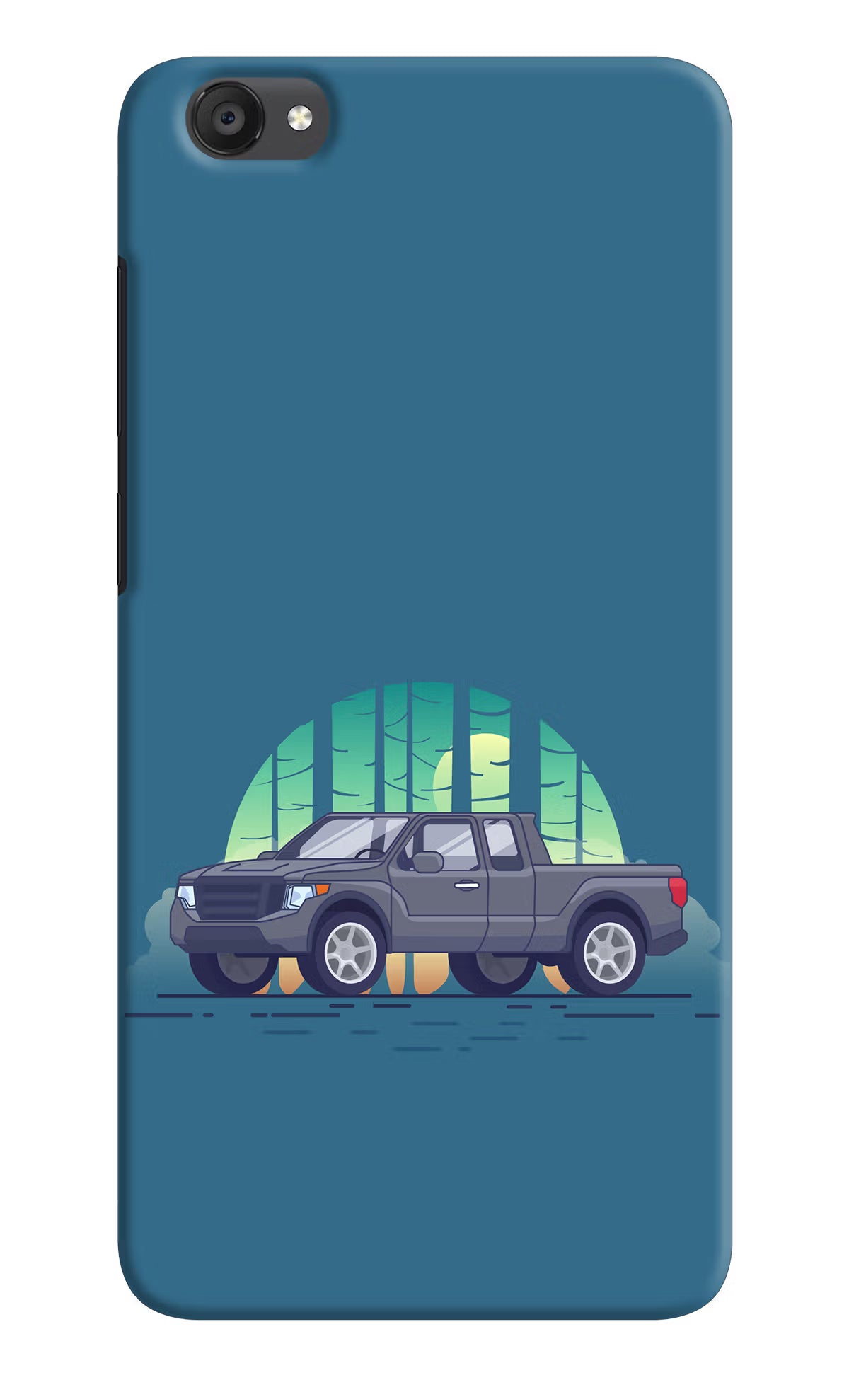 Retro Garage Vibe Vivo Y55s Hard Case Back Cover by Casekaro