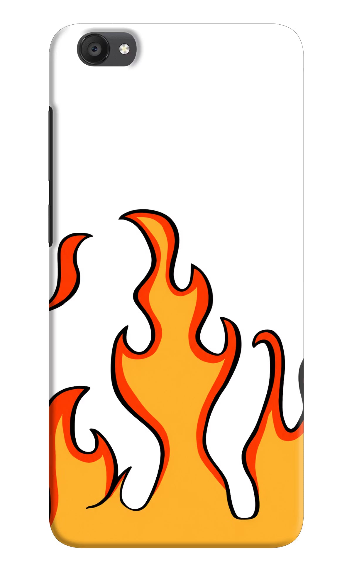 Fired Up – White Vivo Y55s Hard Case Back Cover by Casekaro