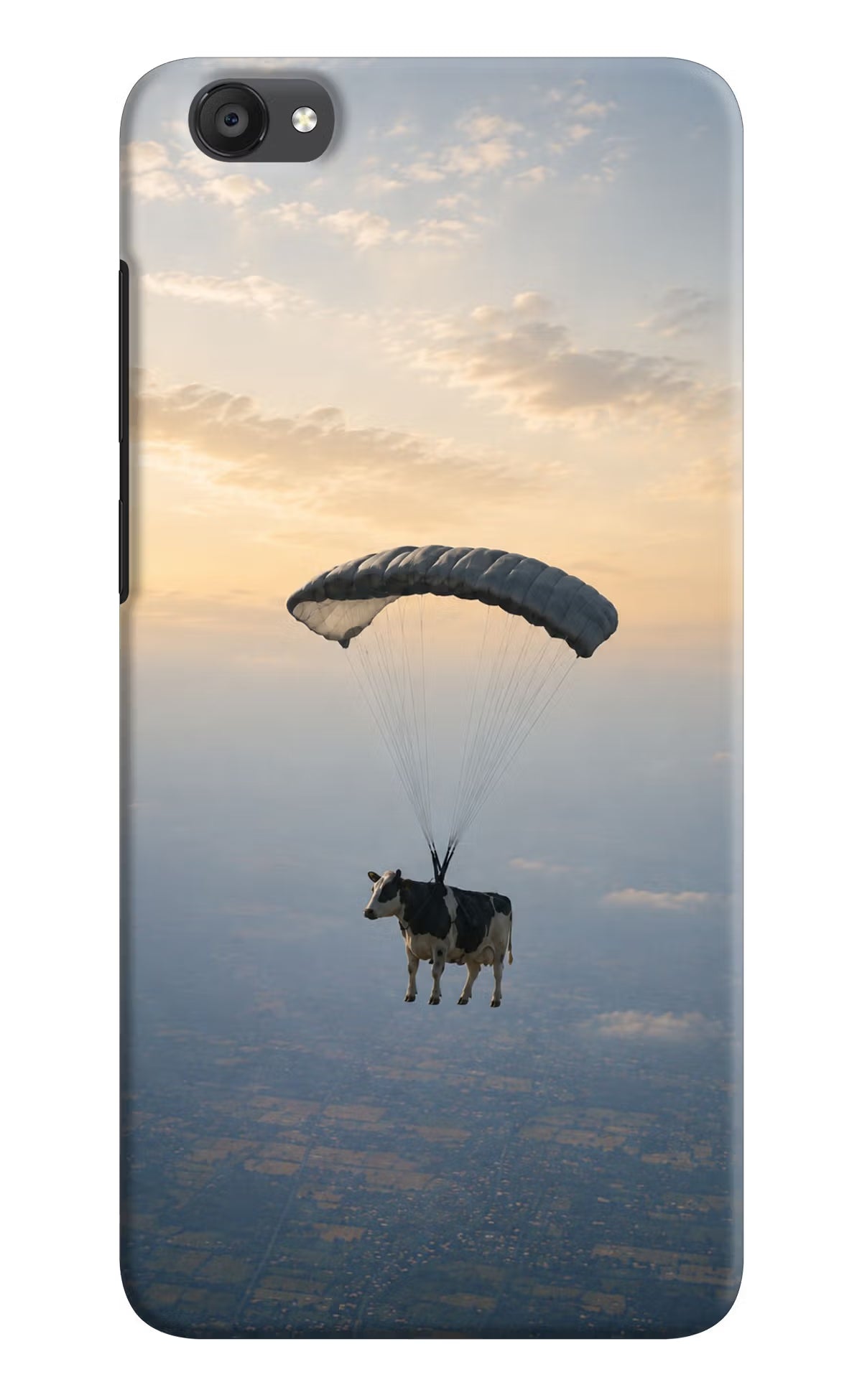 Skydiving Cow Vivo Y55s Back Cover