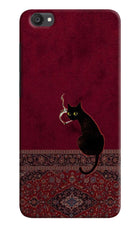 Midnight Cat Vivo Y55s Hard Case Back Cover by Casekaro