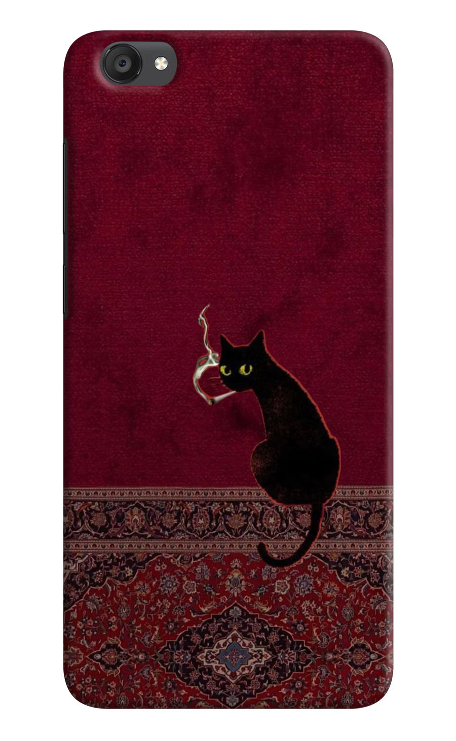 Midnight Cat Vivo Y55s Back Cover, Hard case