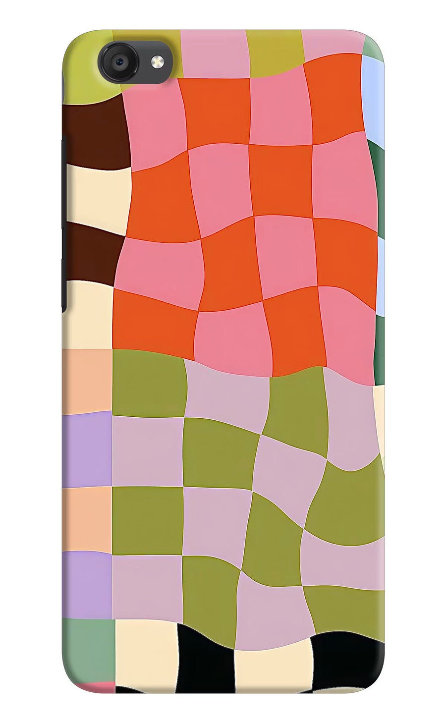 Wavy Grid Vivo Y55s Back Cover, Hard case