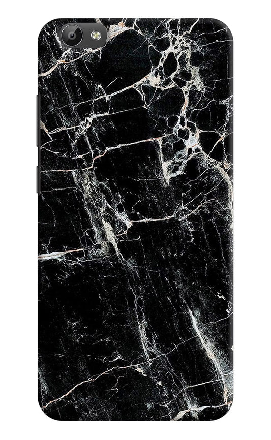 Black Marble Texture Vivo Y66 Hard Case Back Cover by Casekaro