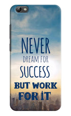 Never Dream For Success But Work For It Vivo Y66 Hard Case Back Cover by Casekaro