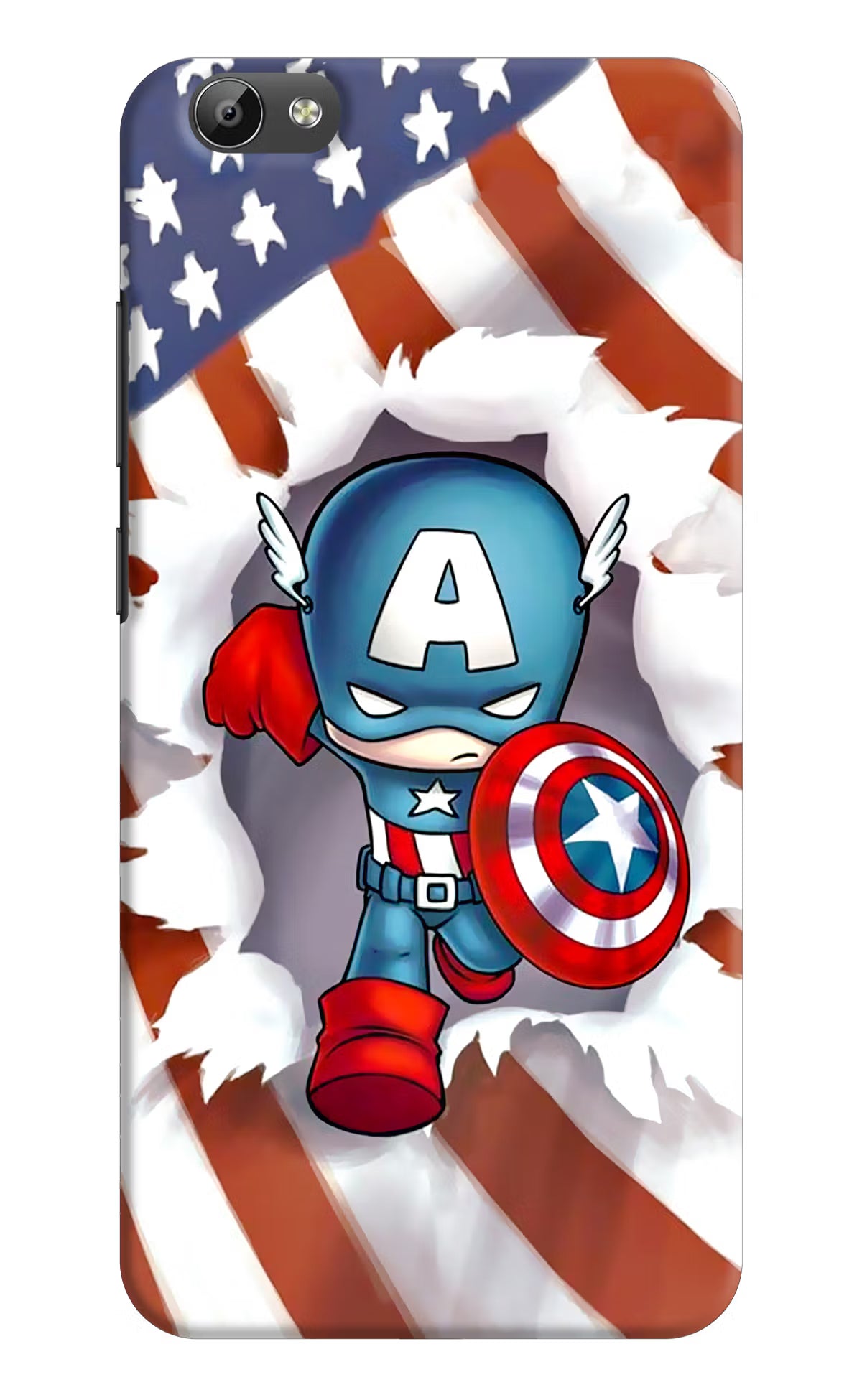 Captain America Vivo Y66 Hard Case Back Cover by Casekaro