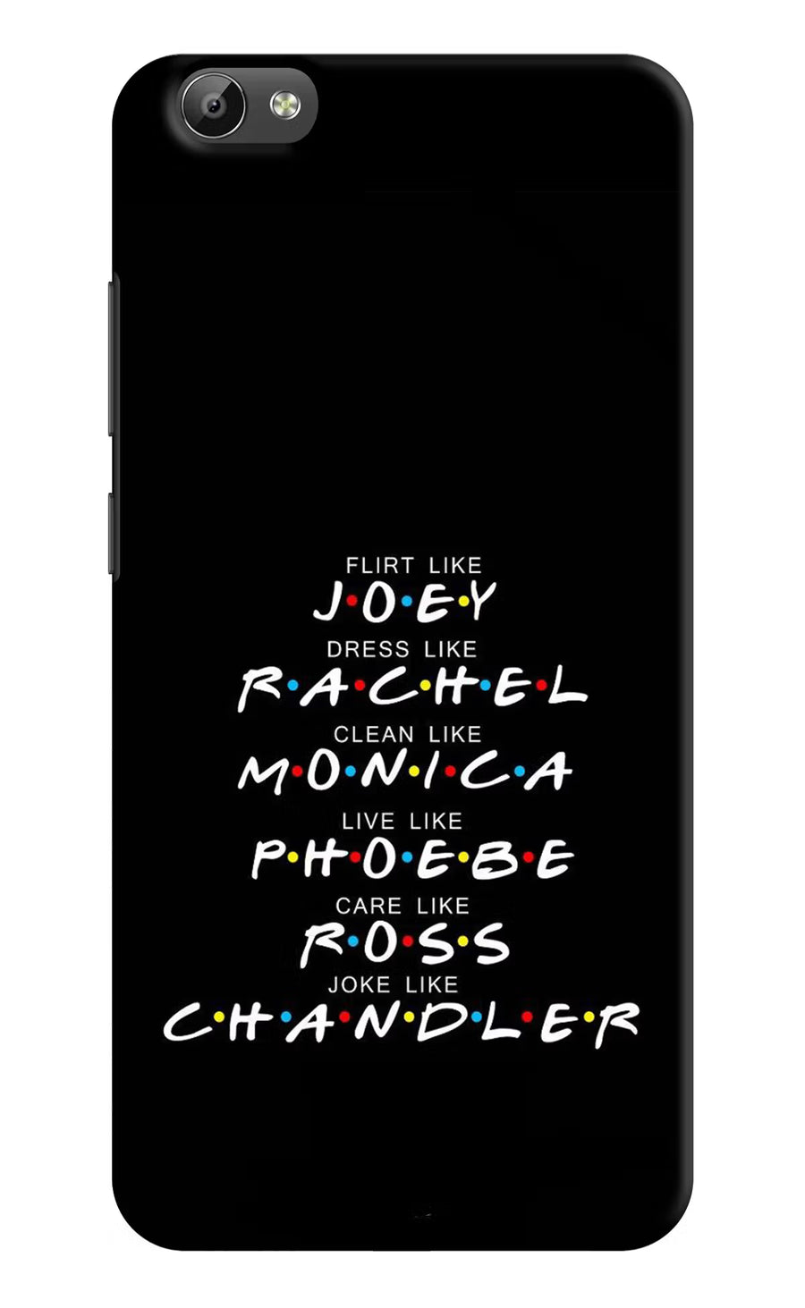 FRIENDS Character Vivo Y66 Back Cover, Hard case