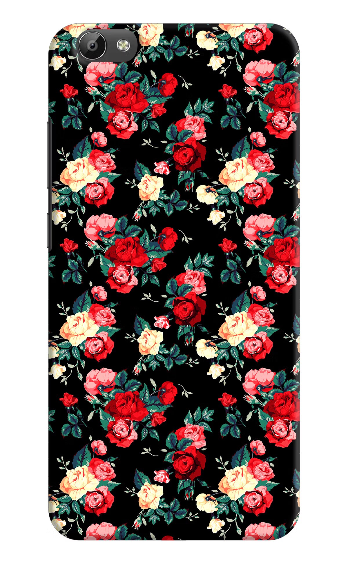 Rose Pattern Vivo Y66 Hard Case Back Cover by Casekaro