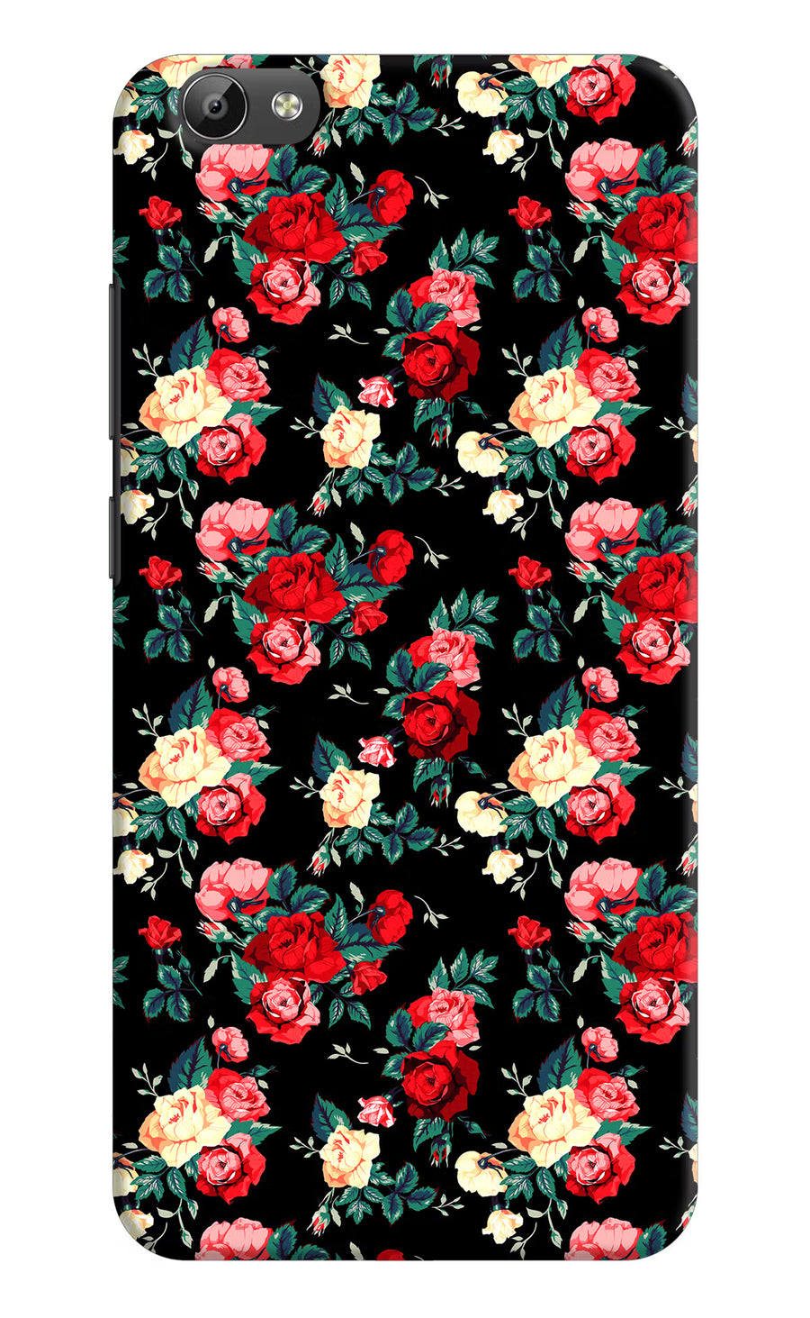 Rose Pattern Vivo Y66 Back Cover, Hard case
