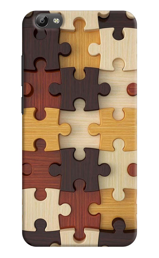 Wooden Puzzle Vivo Y66 Hard Case Back Cover by Casekaro