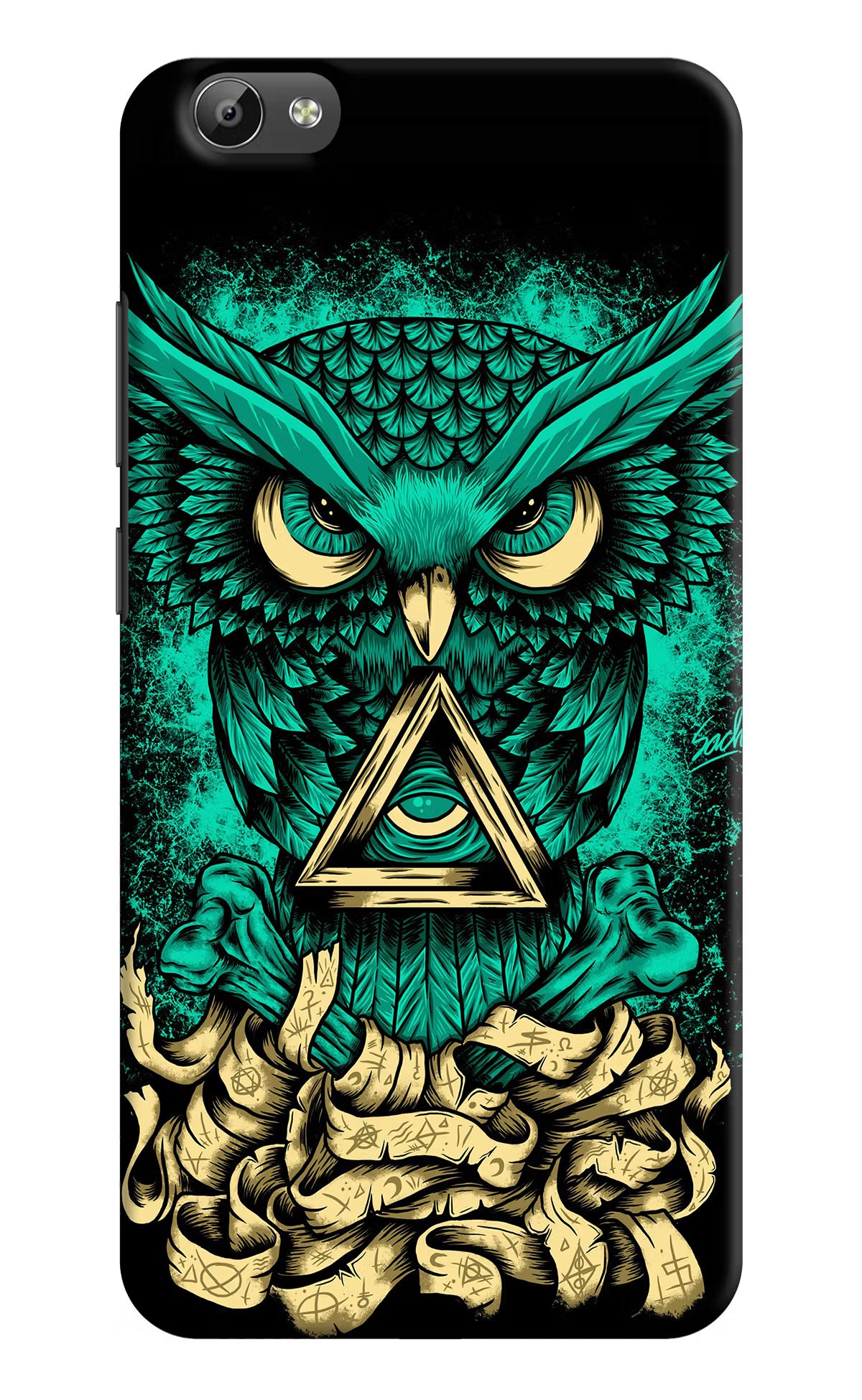 Green Owl Vivo Y66 Hard Case Back Cover by Casekaro