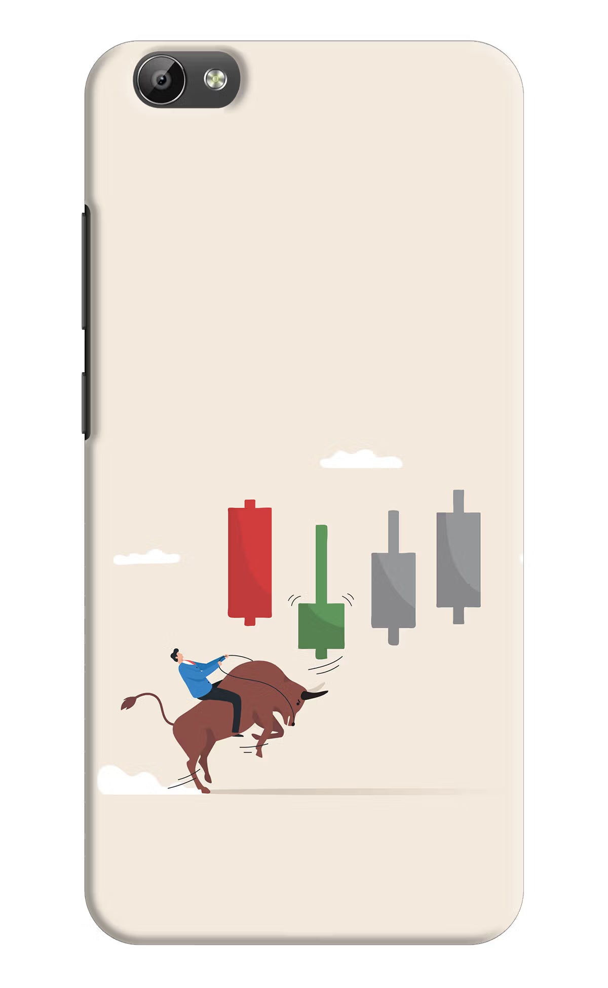 Bull Trading Momentum Vivo Y66 Hard Case Back Cover by Casekaro