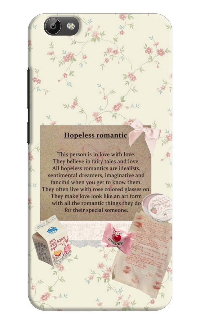 Hopeless Romantic Vivo Y66 Hard Case Back Cover by Casekaro