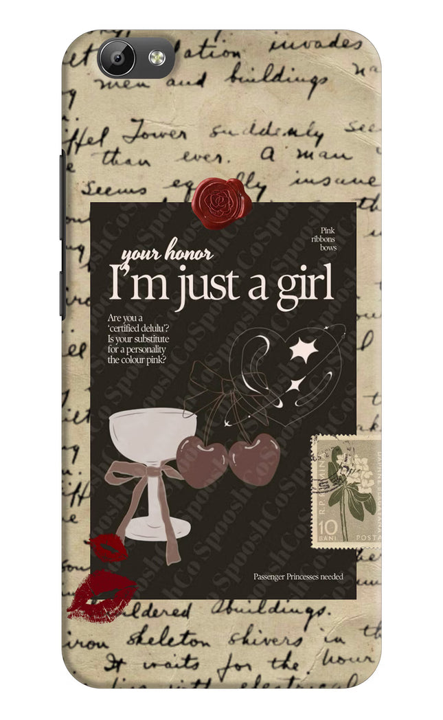 I am just a girl Vivo Y66 Hard Case Back Cover by Casekaro
