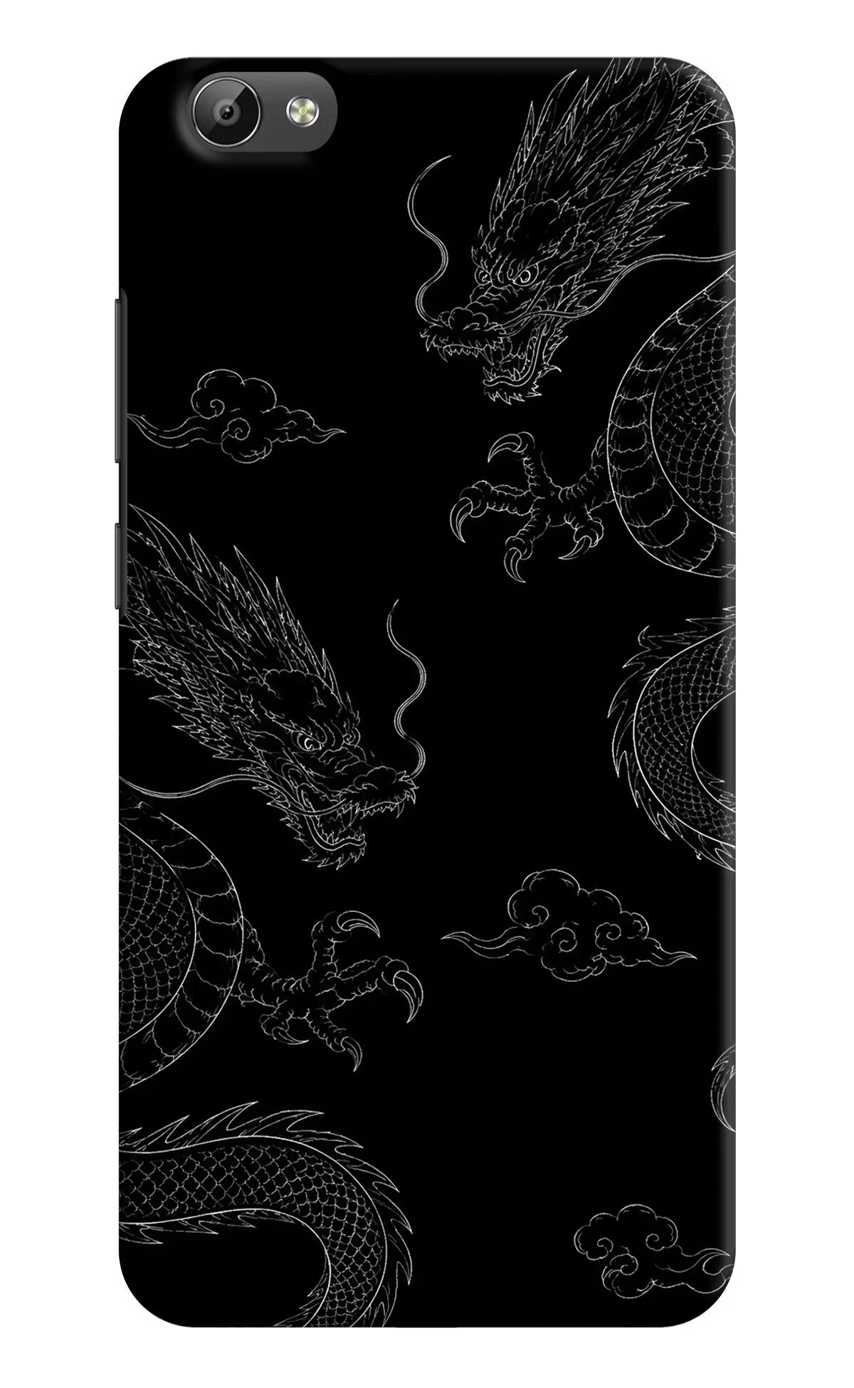 Twin Dragons Vivo Y66 Hard Case Back Cover by Casekaro
