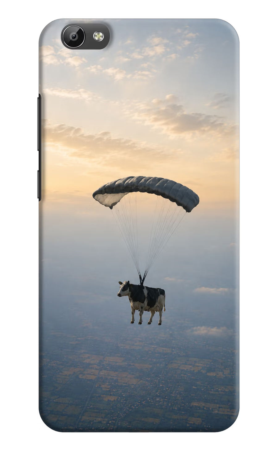 Skydiving Cow Vivo Y66 Back Cover, Hard case