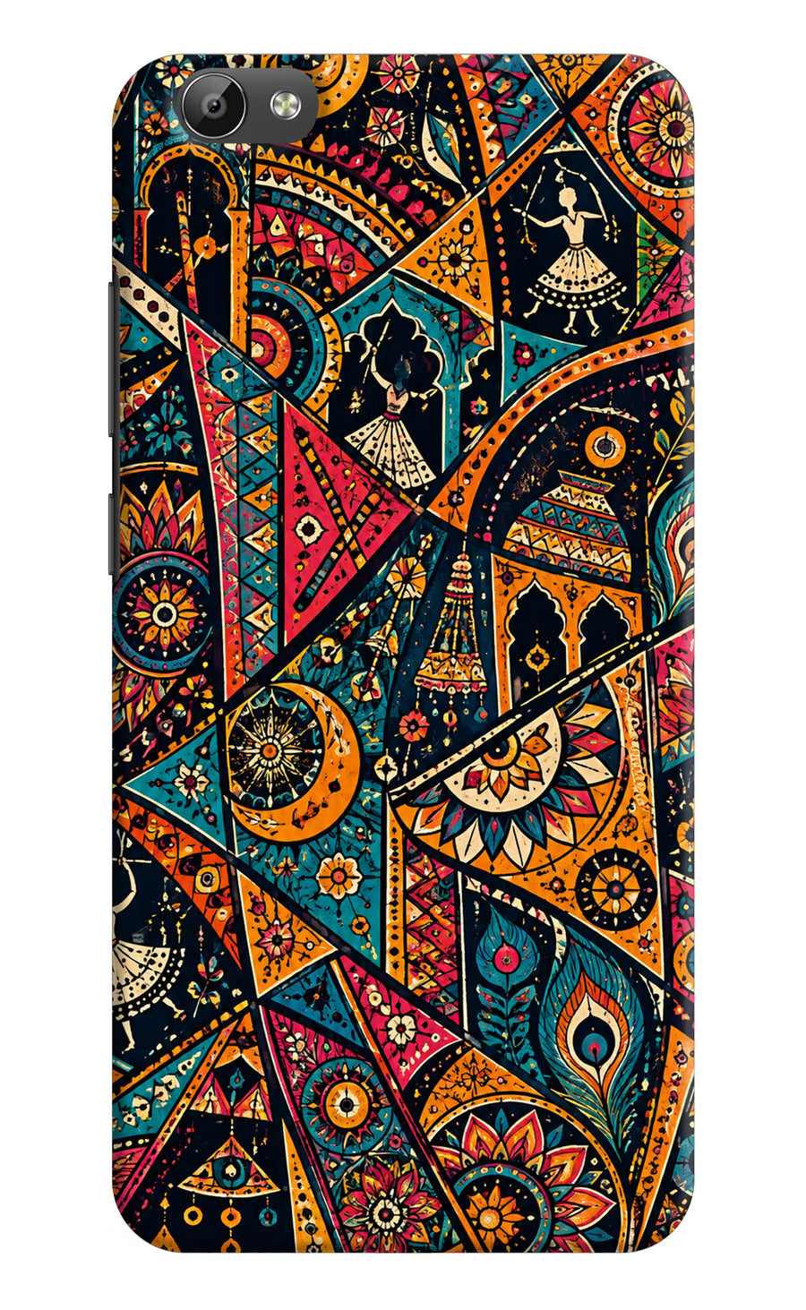 Folk Print Vivo Y66 Back Cover, Hard case