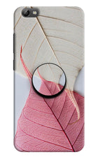 White Pink Leaf Vivo Y66 Pop Case by Casekaro