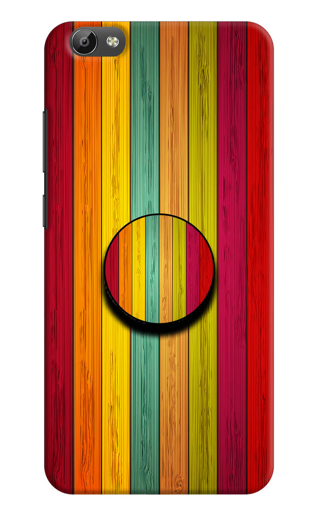 Multicolor Wooden Vivo Y66 Pop Case by Casekaro