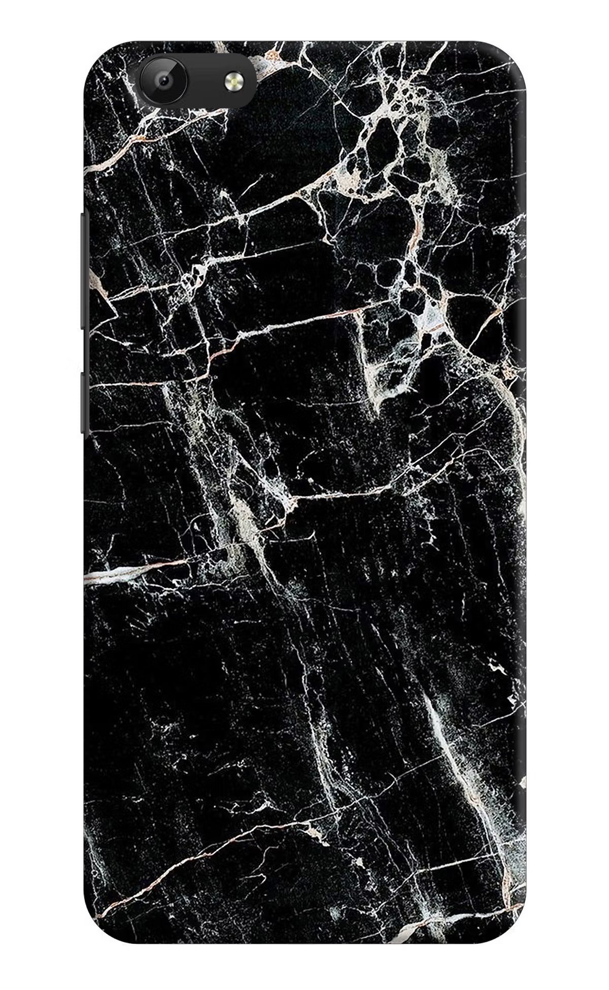 Black Marble Texture Vivo Y69 Hard Case Back Cover by Casekaro
