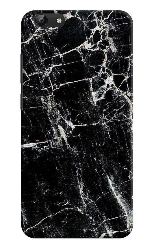 Black Marble Texture Vivo Y69 Hard Case Back Cover by Casekaro
