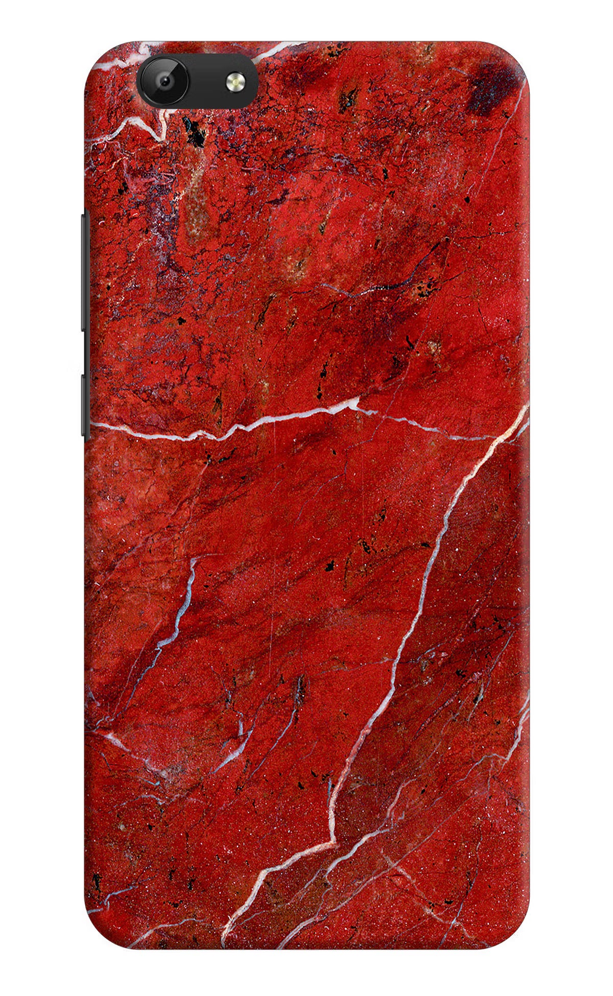 Red Marble Design Vivo Y69 Hard Case Back Cover by Casekaro