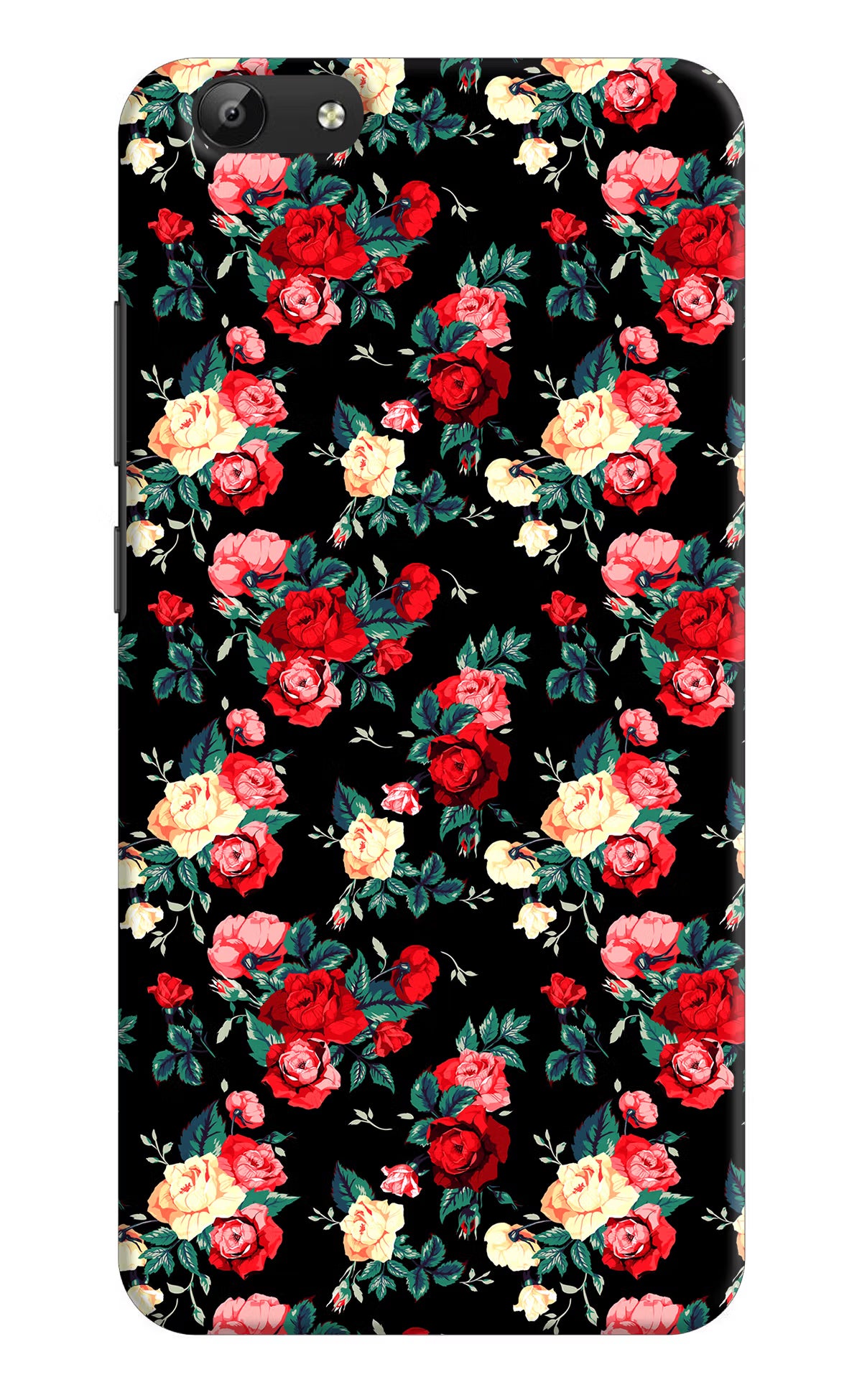 Rose Pattern Vivo Y69 Hard Case Back Cover by Casekaro