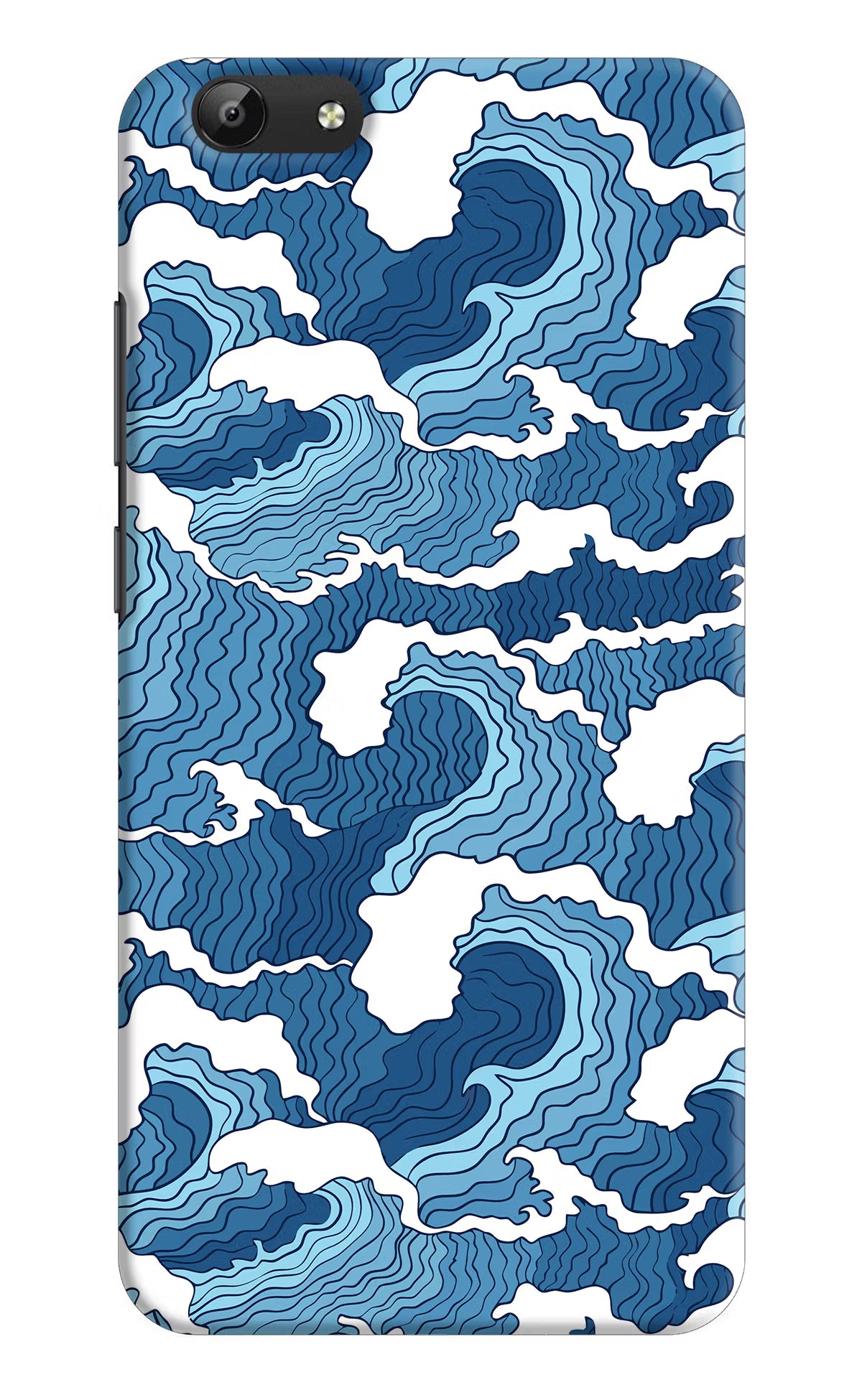 Blue Waves Vivo Y69 Hard Case Back Cover by Casekaro