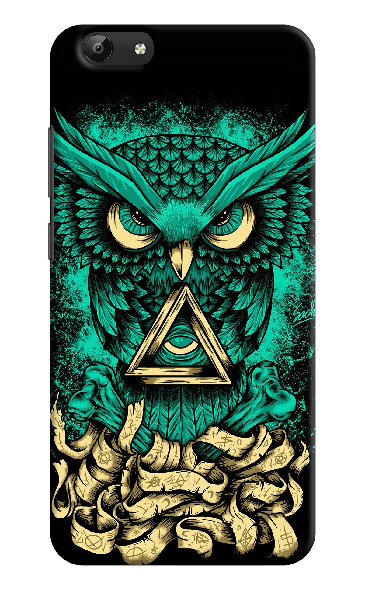 Green Owl Vivo Y69 Hard Case Back Cover by Casekaro