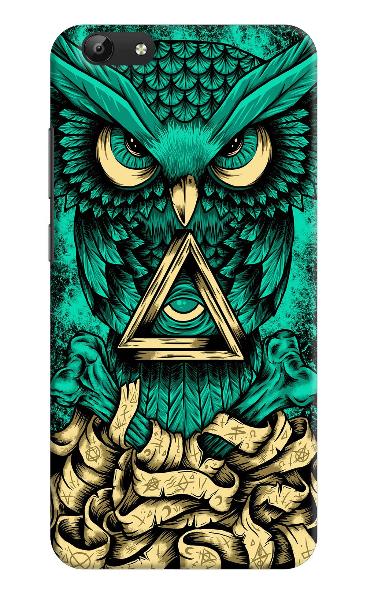 Green Owl Vivo Y69 Hard Case Back Cover by Casekaro