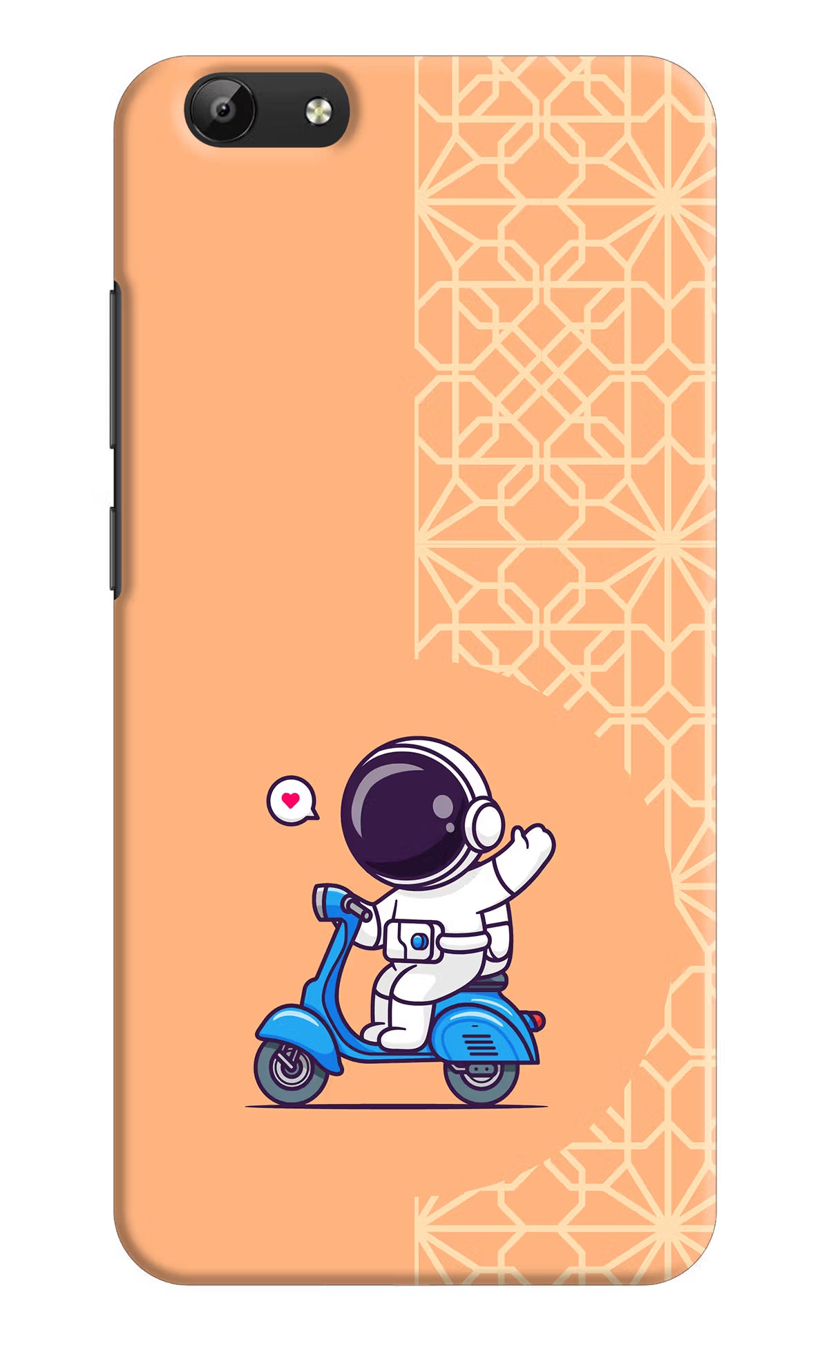Cute Astronaut Riding Vivo Y69 Hard Case Back Cover by Casekaro