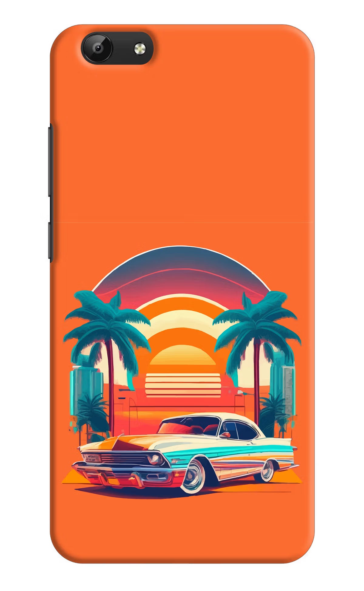Palm Drive 80s Vivo Y69 Hard Case Back Cover by Casekaro